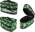 Lucky Leaves Steam Iron Storage Bag with Zipper Handle Green Irish Holiday Decoration Iron Storage Case Fits for Accessories Travel Irons