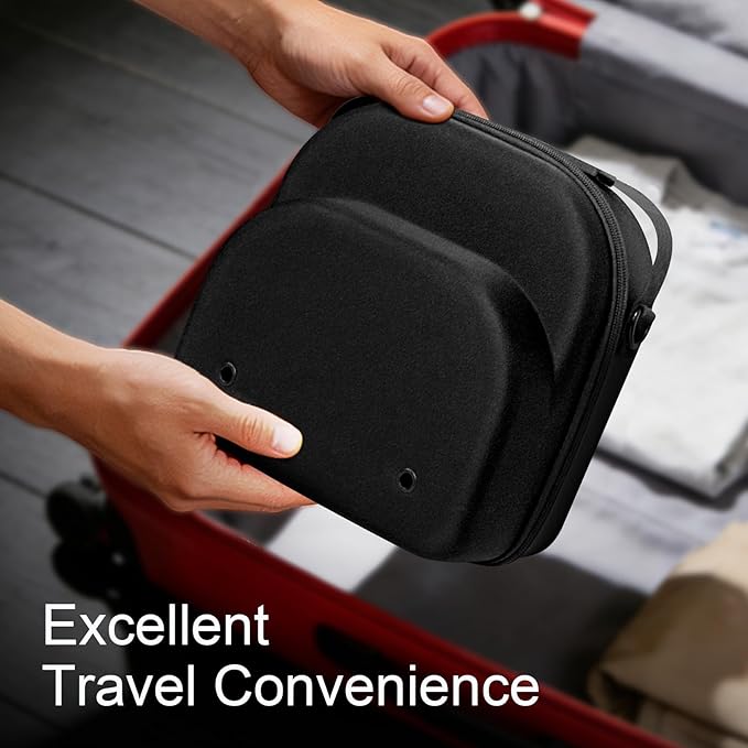Small Hard Hat Travel Case for Baseball Caps - Crush Proof Cap Carrier for 3 Hats, Hat Storage Organizer with Adjustable Shoulder Strap and Handle, for Travel & Home Use