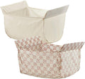 Miles Kimball Laundry Cart Liner - White Floral Pattern - Heavy Cotton - Drawstring Closure - 8" x 19" - 12" Deep - Pockets - Modern Style - Laundry Room