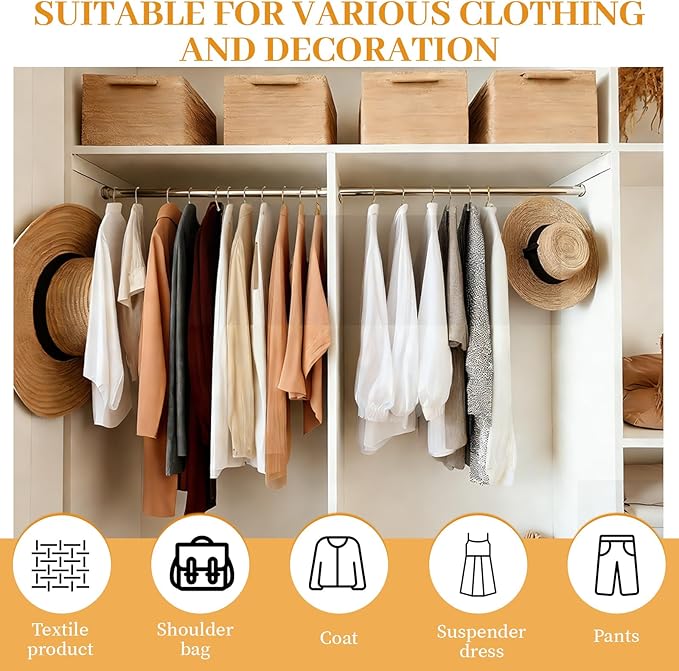 LemonRoad 30 Pack Short Neck Metal Hangers for Clothes 16" Heavy Duty Stainless Steel Wire Closet Hangers Ultra Thin Space Saving for Home Dorm Laundry (Gold,Wire Short Neck)