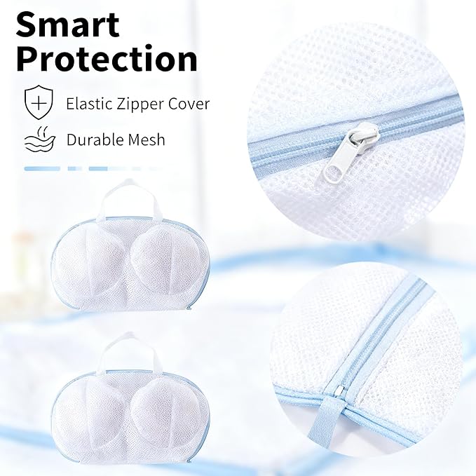4 Pack Large Bra Washer Laundry Bags for Washing Machine,Mesh Laundry Bags for Bras,Be Suitable For Socks, Underwear, Gentle Wash And Durable Fabric