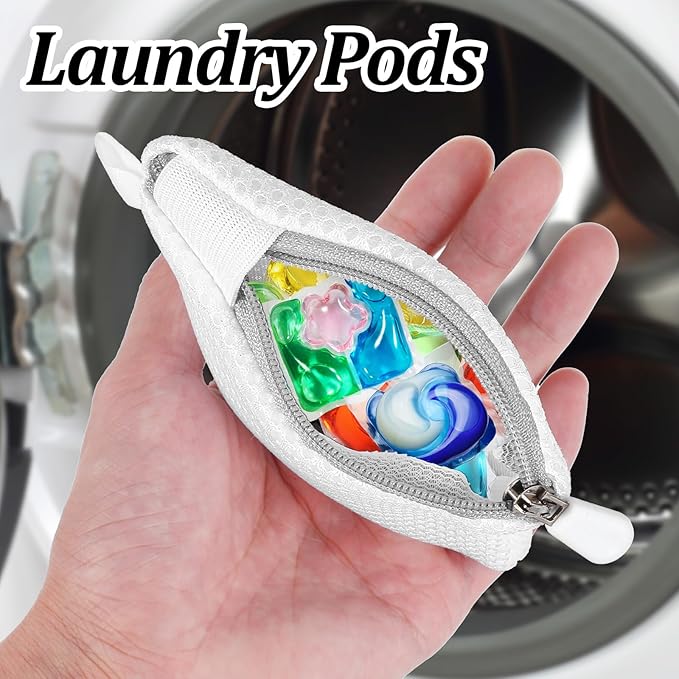 Mini Mesh Laundry Pods Anti-Sticking Bag, 4 PCS Scent Beads Laundry Bags Mini Laundrys Pods Dissolution Protection Bag, Durable Washing Machine Wash Bags for Scented Beads Storage