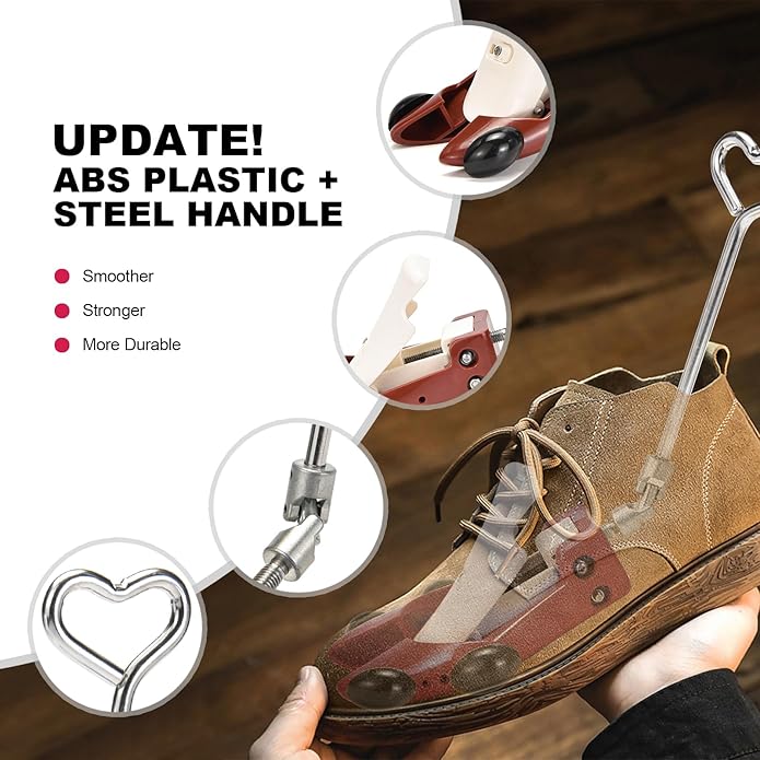 Boot Stretchers for Cowboy Boots Thick Wide Feet, Adjustable Men Women Shoe High Instep & Width Toe Box Expander