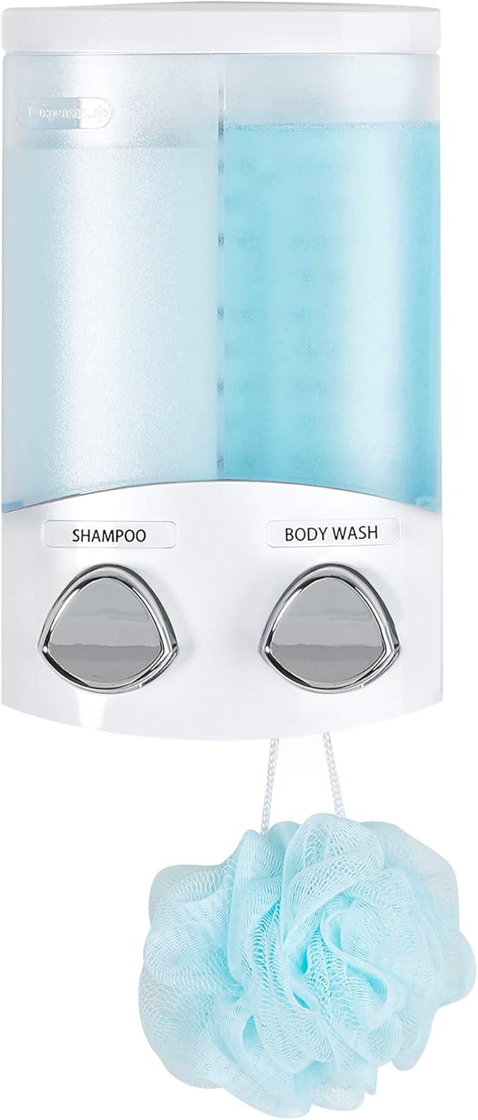 Better Living Products, White 76254-1 Euro Series 2-Chamber Soap and Shower Dispenser | (Pack of 2)
