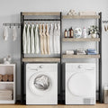 GAOMON Over The Washer and Dryer Storage Shelf, 5-Tier Adjustable Laundry Organizer with Double Layer Wood Shelves for Laundry Room Organization, Gray, 30 Inch