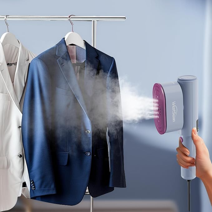 Wrinkle-Free Travel Companion Rotating Iron Plate Garment Steamer, Portable & Lightweight for Home & Travel