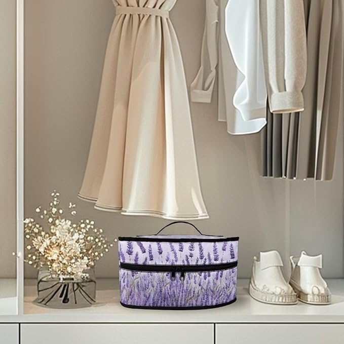 Purple Lavender Travel Iron Storage Box Stylish Portable Protective Carrying Bag Full Size Iron Tote Bag Reusable Steamer Storage Bags Home Decoration