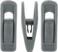 30 Pack Grey Velvet Hanger Clips, Strong Hanger Clips Perfect for Organizing Skirts/Pants/Thin Felt Hangers