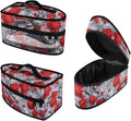 Rose Print Steam Iron Case Steamer Storage Bag Portable Travel Iron Carrier Bag with Handle Lightweight Iron Accessories, Case Only