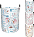 Personalized Elephant laundry basket, Customizable cute Laundry Hampers, Custom name Laundry Hamper, Customized Elephant Hamper with name for Living Room Bedroom Bathroom Barbershop