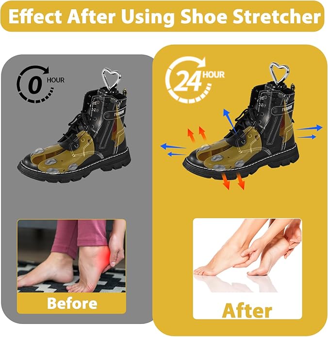 Shoe Stretcher Women Men, Boot Stretcher Wide Feet, 4-Way Shoe Widener & Expander for Stretch Length & Width