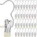 Yinder 150 Pcs Boot Hangers Clips Laundry Hooks Hanging Stainless Steel Clothes Pins Portable Clip Hangers for Closet Travel Socks Pants Handbags Hats Towels (Beige)