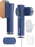 Travel Steamer for Clothes,15s Fast Heat-up Portable Iron,35mins Runtime & 100ml Large Tank,25g/min Steam,Ceramic Panel,Stands on Desk,Wrinkle Remover for Travel, Home, Office(Blue Gradient Gold)