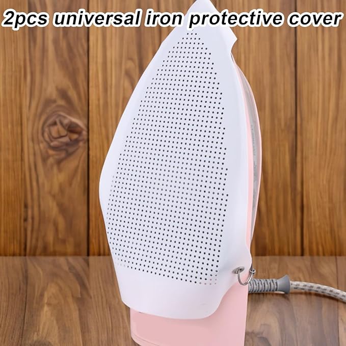 2pcs Iron Covers, Teflon Iron Shoe Protector Anti-Slip Design Anti-Scorch Base Protect Clothes for Home Tailor Shop