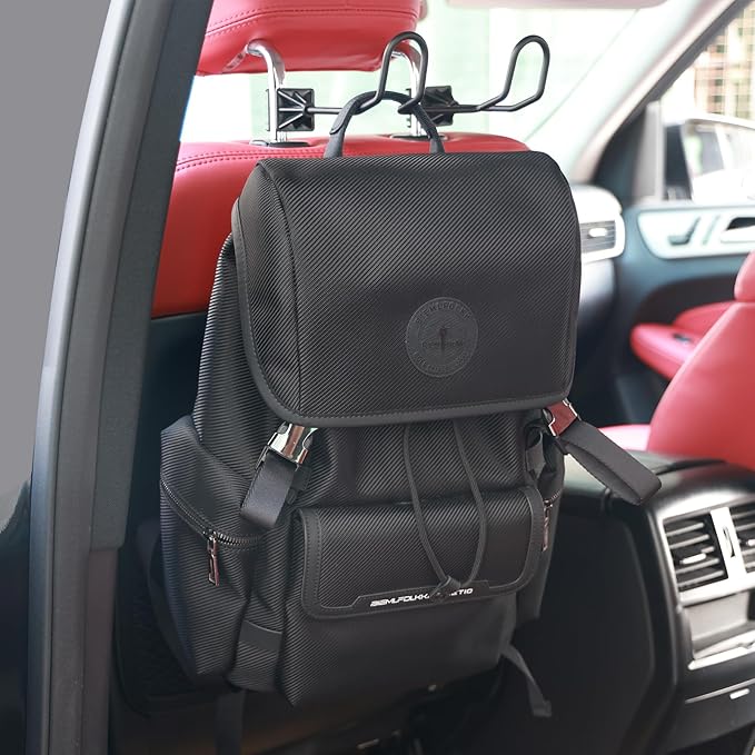 Hard Hat Holder for Truck Seat - Work Truck Accessories for Hard Hat & Safety Vest,Car Back Seat Headrest Hooks for Men (2 PCS)