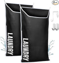 Hanging Laundry Hamper Bag XL 40x22", Space Saving over the Door Storage Bags, Behind the Door Hampers for Dirty Clothes & Wall Mounted Basket for Bathroom, Organizer for Small Room Spaces RV