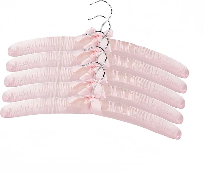 Padded Hangers for Women Clothing,Padded Clothes Hangers for Sweaters,Satin Hanger Padded Silk Foam Hanger