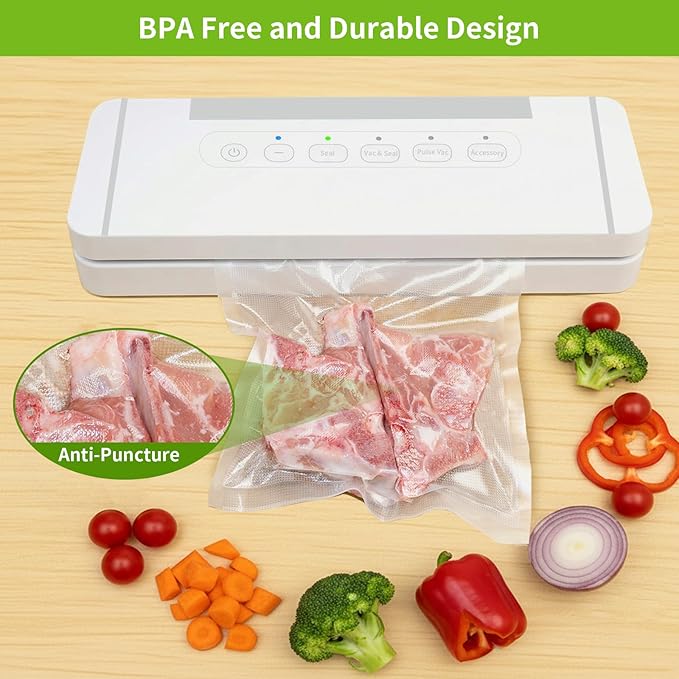 SurpOxyLoc 6 Pack 8"x20'(3Rolls) and11"x20'(3Rolls) Food Vacuum Sealer Bags Rolls with BPA Free,Heavy Duty,Great for Sous Vide and Vac Seal storage
