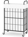 Slim Laundry Hamper, 60L Laundry Basket with Wheels, Clothes hamper with Removable Liner Bag