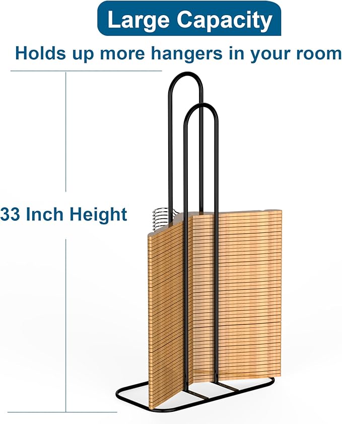 EASTTOWEST Hanger Stacker Organizer, 33 inch Height Stand, Clothes Hanger Storage Rack, Laundry Room, Black