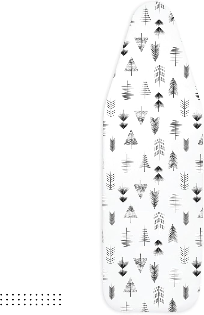 Encasa XO Ironing Board Cover and Pad 54"x18" - Thick 3mm Felt Padding, Drawstring Tightening & Lock, Easy Fit, Scorch & Stain Resistant, Fits X-Large Ironing Board - Black Arrow