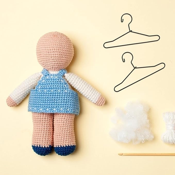 Wire Hangers Wire Hangers Mini Doll Dress Miniature Black Metal Doll Clothes for Shirts Gown Coat Dress Outfit 20pcs Coat Black