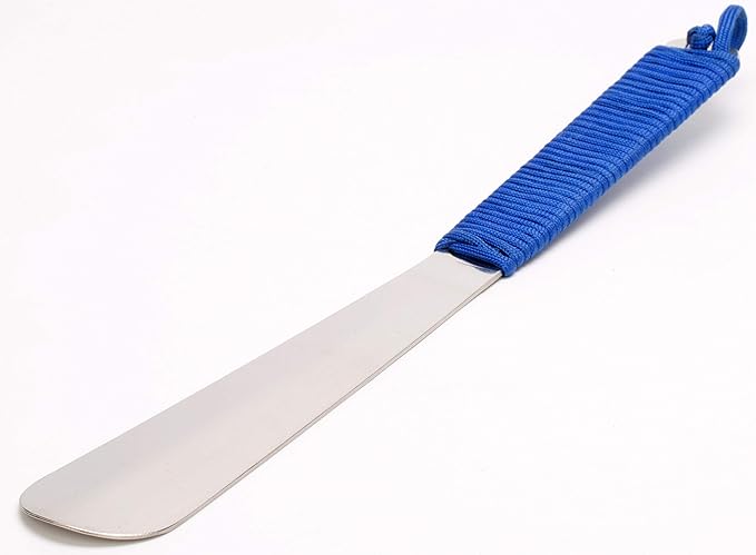Long Metal Shoe Horn - 15 inches Stainless Steel Shoehorn with Paracord handle for Men, Women, Kids, Boots and All Shoes