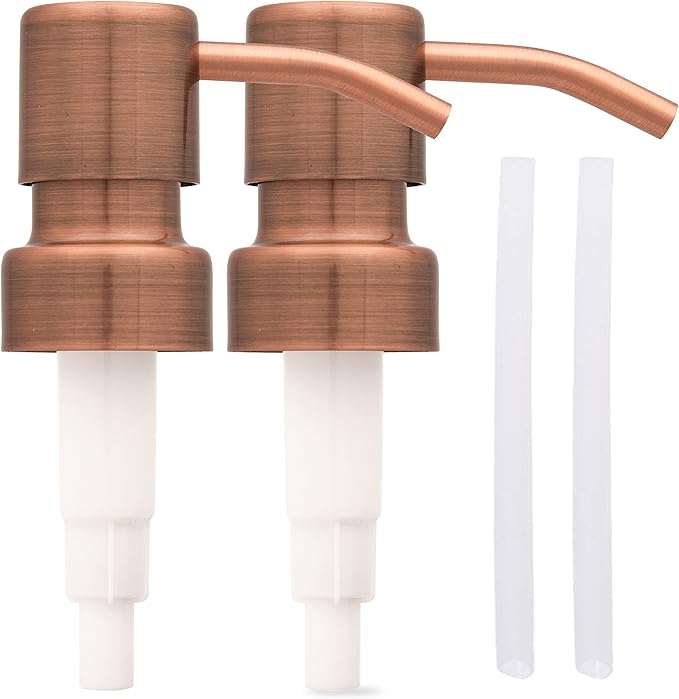 Bathroom Countertop Soap Dispensers (Copper, 2 Pack)