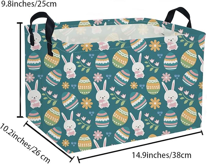 Rectangular Easter Basket Kids Basket Rectangular Cute Storage Bin Organizer Box Room Decor for Home Decor.