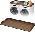 Washer Dryer Countertop 54 x 27.5 MDF Laundry Countertop Topper with Raised Edge, No Install Waterproof Non Slip Washer Dryer Top, Fits Front Load Machines, 200 lb Capacity, Walnut