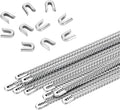 PATIKIL 10 Pcs 13.7 Inch 304 Stainless Steel Metal Steel Spiral Corset Boning, Metal Boning with 10pcs 5mm Boning Tips for Sewing Corset, Making Costume,Hoop Skirt, Collar (5mm Wide)