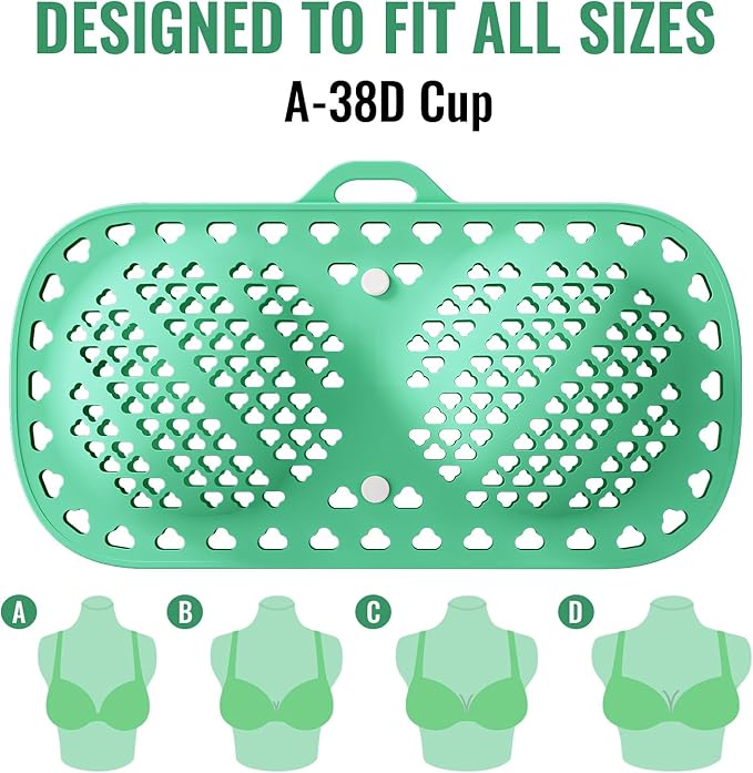 Bra Washing Bag for Laundry, Silicone Lingerie for Washing Delicates, Laundry Bag Washing Machine & Dryer Washing Bags, Maternity, Sports Bras, Sexy Bras (Purple&Blue&Green)