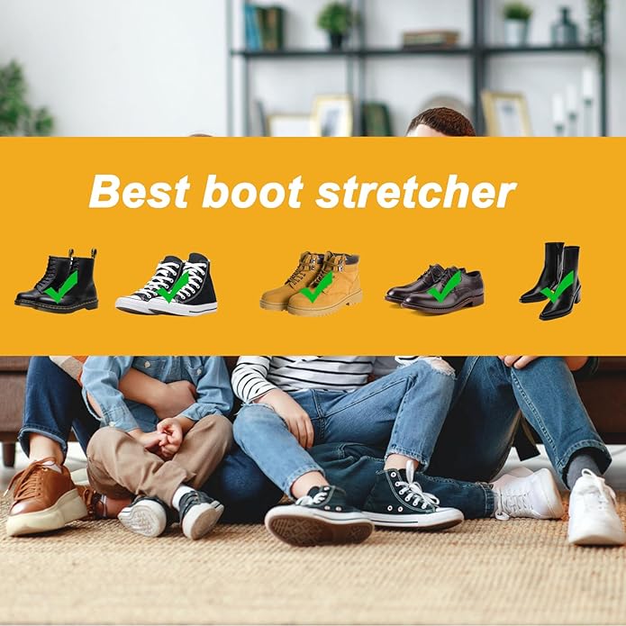 Boot Stretchers for Cowboy Boots Shoe Stretcher for Wide Feet Men Shoe Trees Adjustable Length & Width for Men Women