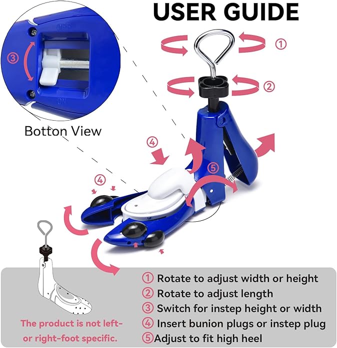 Boot Stretcher for Cowboy & Ankle Boots, Boot & Heel Expander for Instep and Wide Feet