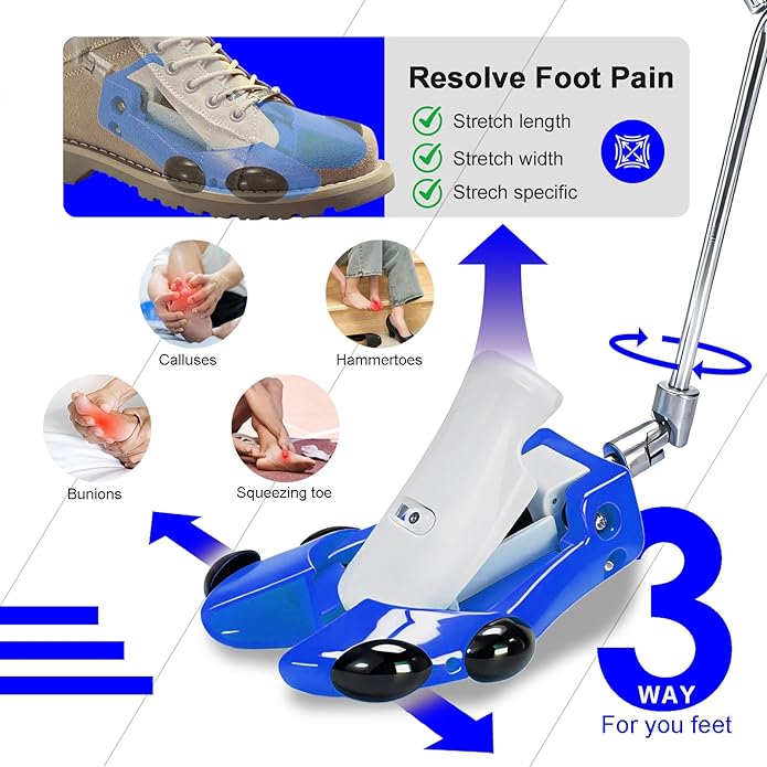 Boot Stretchers for Cowboy Boots Shoe Stretcher for Wide Feet Men Shoe Trees Adjustable Length & Width for Men Women