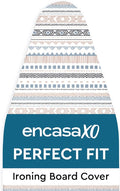 Encasa XO Ironing Board Cover and Pad 54"x18" - Thick 3mm Felt Padding, Drawstring Tightening & Lock, Easy Fit, Scorch & Stain Resistant, Fits X-Large Ironing Board - Aztec