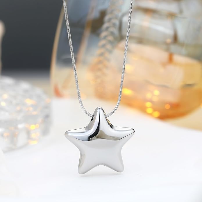 Chunky Gold Necklace for Women Gold Evil Eye Cowboy Pendant Necklace Dainty Paperclip Chain Vintage Luck Amulet Choker Necklaces Celestial Jewelry Gift
