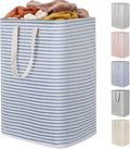 Lifewit 1 Pack Laundry Hamper Large Collapsible Laundry Baskets, Freestanding Waterproof Clothes Hamper with Easy Carry Handles in Laundry Room Bedroom Bathroom College Dorm, Blue, 80L