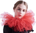 BLESSUME Victorian Retro Mesh Neck Ruff Ruffle Collar Layered Clown Neck Collar