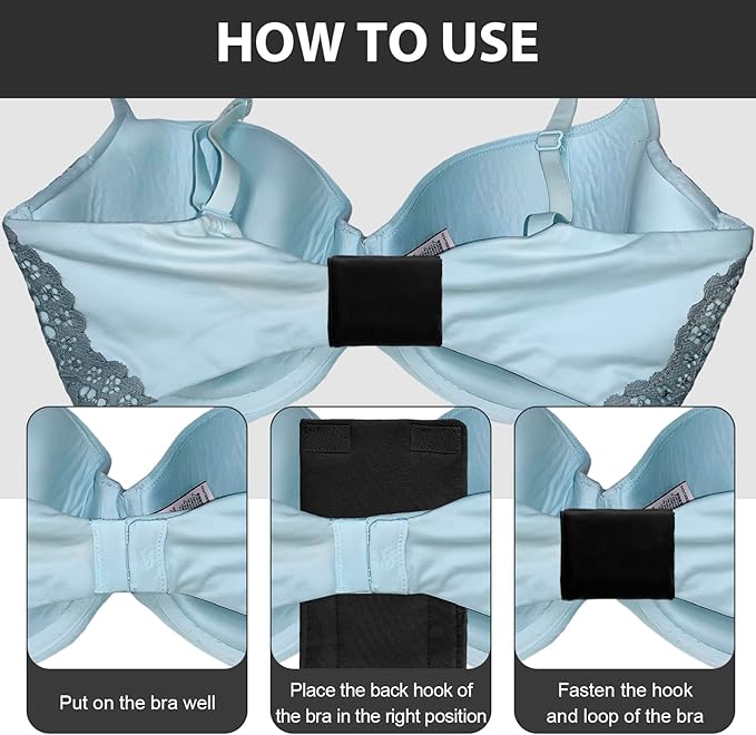 3-Pack Breathable Cotton Bra Hook Covers | Soft Back Strap Pads | Stop Bras Chafing & Hooks Irritation