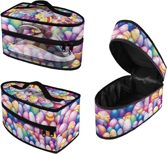 Bunny Iron Storage Bag with Zipper Handle Easter Egg Iron Storage Case Universal for Most Iron