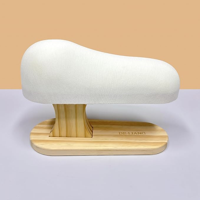 Sleeve Ironing Board Small, Tailor's Cotton Padded Board with Solid Wood Base, Pressing Boards with Various Pressing Surfaces for - Smoothing Curved Seams, Ironing Collars, Cuff, Curved Seams