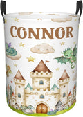 Personalized Dragon Laundry Basket For Baby Kids Boys Girls Adult Custom Hamper Basket With Name For Bathroom Bedrooms Collapsible Baby Laundry Basket, Dirty Clothes Hamper With Handles