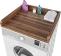 Washer Dryer Countertop, Countertop for Washer and Dryer with Non-Slip Pads and Round Corner Edge Rails, 27.5" D x 27.5" W x 3.2" H, Laundry Room Organization(Chestnut)