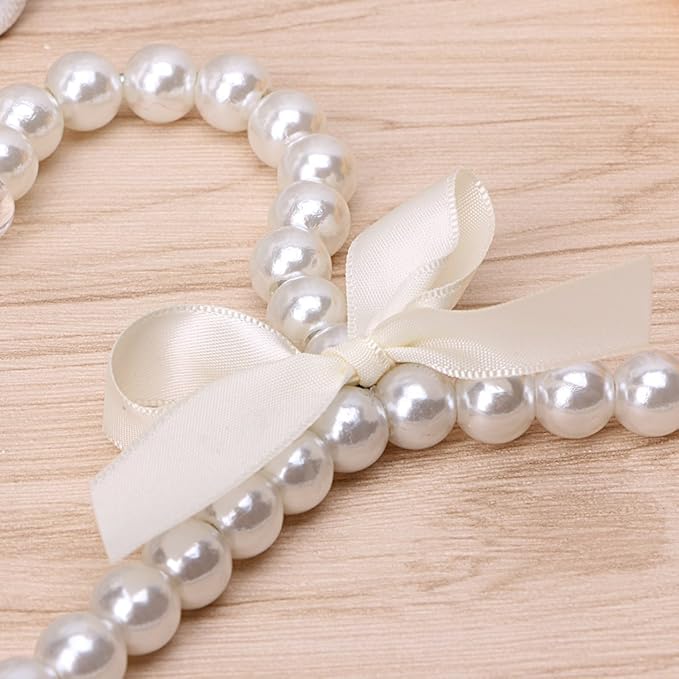 Fashion Pearl Bow Clothes Clothing Hanger for Kids Children Pet Dog