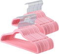 ELONG HOME Pink Slim Velvet Hangers, 50 Pack with 360 Swivel Hook, Non-Slip Heavy Duty for Coats, Pants & Dress Clothes