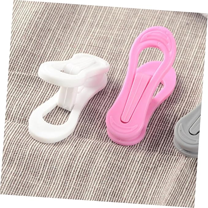 20pcs Hanger Clip Sock Fixing Clips Non-Skid Clothespin Clips Socks Clips Towels Clips Plastic Clothes Clips Quilt Clamp Laundry Pegs Clothespins Clothing Peg Windproof Clothespin
