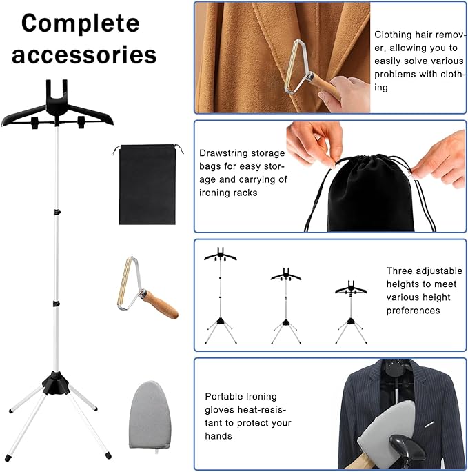 Steamer Stand Rack For Clothes Handheld Garment Hanger For Steaming Clothes Foldable Hanger Holder Stand Garment Steamer Accessories For Homes Clothing Stores & Hotels