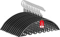 Sweater Hangers No Shoulder Bump, 12 Pack Clothes Hangers Non Slip Heavy Duty Metal Coat Hangers for Closet Organizers and Storage Space Saving Shirt Hanger for Suits Dresses Jackets Bra Shirt Black
