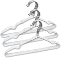 ‌Stainless Steel Heavy Duty Hangers - Non-Slip Rubber Coated, Space Saving Ultra Thin Design for Coats, Pants & Dresses (32 Pack, White)